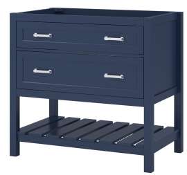 Foremost Lawson Series LSBV3622D Vanity Cabinet, 36 in W Cabinet, 21-1/2 in D Cabinet, 34 in H Cabinet, Wood, 2-Drawer