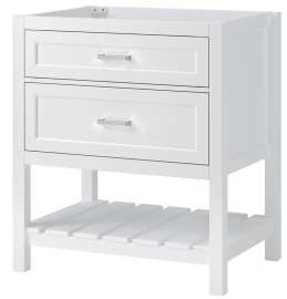 Foremost Lawson Series LSWV3022D Vanity Cabinet, 30 in W Cabinet, 21-1/2 in D Cabinet, 34 in H Cabinet, Wood, White