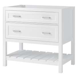 Foremost Lawson Series LSWV3622D Vanity Cabinet, 36 in W Cabinet, 21-1/2 in D Cabinet, 34 in H Cabinet, Wood, White