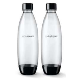 Sodastream 1741260010 Slim Carbonating Bottle, 1 L Capacity, Plastic, Black
