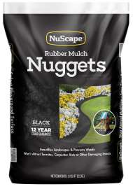 NuScape LNS8BK Mulch Nugget, Rubber, Black, 0.8 cu-ft