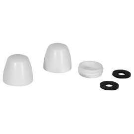 FLUIDMASTER SMART CAP Series 7110T-002-P10 Toilet Bolt Cap, Polypropylene, White