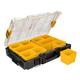DeWALT ToughSystem 2.0 DWST08040 Full-Size Organizer, 44 lb Capacity, 21 in L, 14-5/8 in W, 5-1/8 in H, 10-Compartment