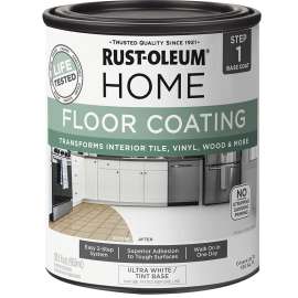RUST-OLEUM 358876 Floor Coating, Ultra White, 1 qt