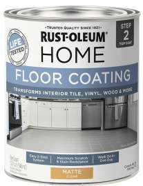 RUST-OLEUM HOME 358871 Floor Top Coat, Matte, Clear, 1 qt