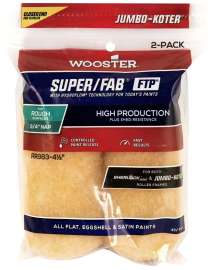 WOOSTER Super/Fab, FTP RR983-4 1/2 Roller Cover, 3/4 in Thick Nap, 4-1/2 in L, Fabric Cover, Gold