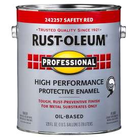 RUST-OLEUM PROFESSIONAL 242257 Enamel, Gloss, Safety Red, 1 gal Can