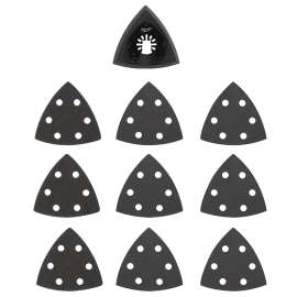 Milwaukee 49-25-2009 Triangle Sanding Pad and Paper Variety Pack, 60, 120, 240 Grit, Silicon Carbide Abrasive