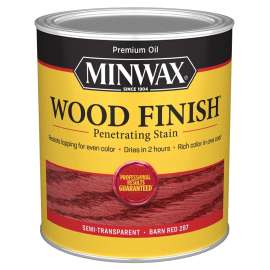 Minwax Wood Finish 701094444 Wood Stain, Barn Red, Liquid, 1 qt