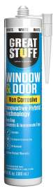 GREAT STUFF 99DOOR3008 Hybrid Sealant Caulk, White, 41 to 95 deg F, 10.1 fl-oz Cartridge