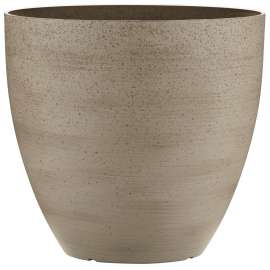 Southern Patio HDR-091622 Planter, 13 in W, 13 in D, Egg, Plastic/Resin, White, Stone Aesthetic