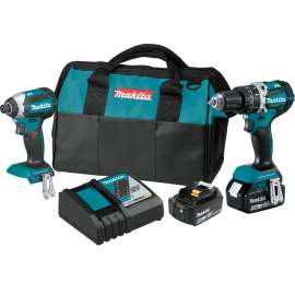 Makita LXT Cordless 2-Pc. Combo Kit, 5.0Ah, 18V, Lithium-Ion, Brushless, 530ft lbsTorque