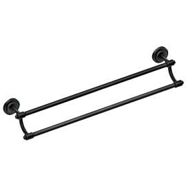 BAR TOWEL ISO DBL MAT BLK 24IN