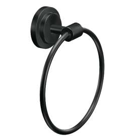 RING TOWEL ISO CLTN MATTE BLK