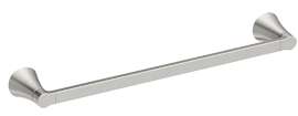 Moen Mikah Series Y0718BN Towel Bar, 18 in L Rod, Zinc, Brushed Nickel, Wall Mounting