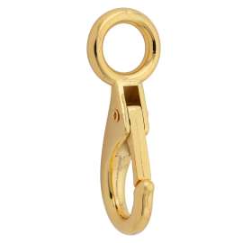 National Hardware N890-020 Boat Snap with Fixed Round Eye, 5/8 x 2-3/4 in, 120 lb Working Load, Zinc, Bronze