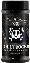 OLD WORLD SPICES & SEASONINGS OW88410 Jolly Roger Black Rub, Jalapeno Garlic Flavor, 14 oz
