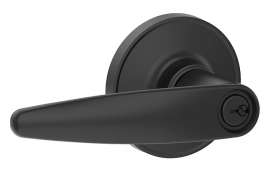 Schlage J Series J54 DOV 622 Entry Door Lock, 3 Grade, Keyed Key, Zinc, Matte Black, Lever Handle, C Keyway