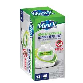 Mint-X MX2425W40F Trash Bag, L, 13 gal Capacity, Plastic, White