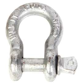 BARON 193LR-7/16 Anchor Shackle, 7/16 in Trade, 1-1/2 ton Working Load, Steel, Hot-Dipped Galvanized