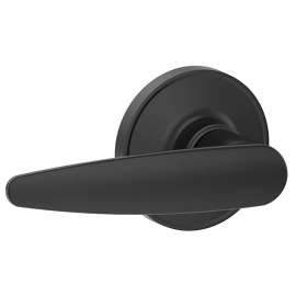 Schlage J Series J10 DOV 622 Non-Locking Passage Lock Set, Lever Handle, Zinc, Matte Black, 2-3/8, 2-3/4 in Backset