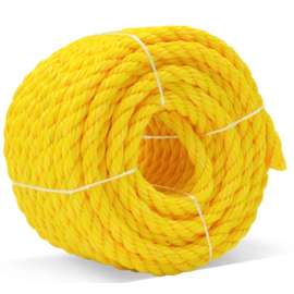 BARON 53610 Rope, 1/2 in Dia, 50 ft L, 420 lb Working Load, Polypropylene, Yellow