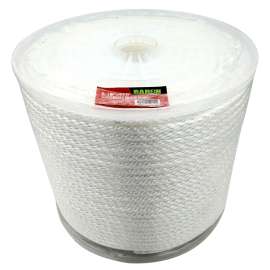 BARON 54012 Rope, 5/16 in Dia, 600 ft L, 192 lb Working Load, Nylon/Poly, White