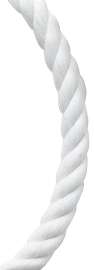 BARON 54021 Rope, 5/8 in Dia, 140 ft L, 1169 lb Working Load, Nylon, White