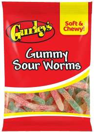 Gurley's 743786 Candy, Gummy, Gummy Sour Worms Flavor, 5 oz