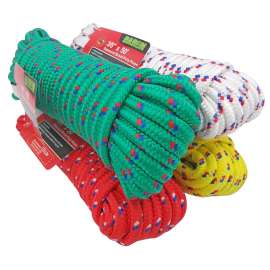 BARON 42217 Rope, 3/8 in Dia, 50 ft L, Polypropylene, Assorted