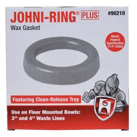 Oatey 90210 Wax Ring, Polyethylene, Brown, For: 3 in and 4 in Waste Lines