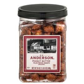 H.K. ANDERSON 689386 Pretzel Nugget, Peanut Butter Flavor, 24 oz Jar