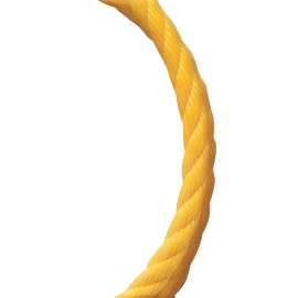 BARON 54800 Rope, 1/4 in Dia, 600 ft L, 113 lb Working Load, Polypropylene, Yellow