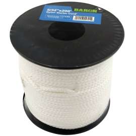 BARON 55701 Cord, 5/32 in Dia, 200 ft L, #5, 105 lb Working Load, Nylon/Poly, White