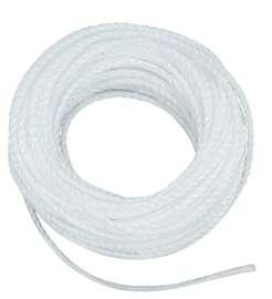 BARON 54807 Rope, 1/4 in Dia, 100 ft L, 133 lb Working Load, Nylon/Poly, White