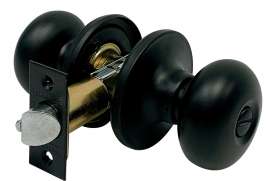 ProSource Privacy Lock, Tubular Knob, Matte Black