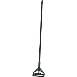 BIRDWELL 535-12 Mop Handle, 15/16 in Dia, 60 in L, Clamp, Metal/Vinyl, Black