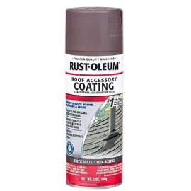 RUST-OLEUM STOPS RUST 285222 Paint, Flat, Rustic Slate, 12 oz, Can