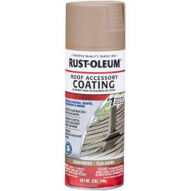RUST-OLEUM STOPS RUST 285225 Roof Accessory Paint, Shakewood, 12 oz, Aerosol Can