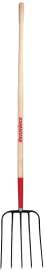 RAZOR-BACK 2826500 Manure Fork, Oval Tine, Steel Tine, Wood Handle, 48-3/4 in L Handle