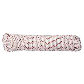 BARON 52012 Rope, 5/16 in Dia, 50 ft L, 180 lb Working Load, Polyester, Red/White
