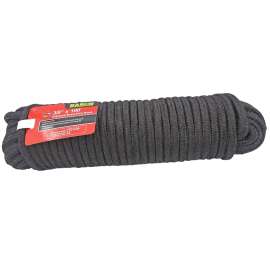 BARON 52218 Rope, 3/8 in Dia, 100 ft L, 133 lb Working Load, Polypropylene, Black