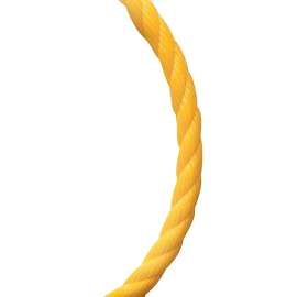 BARON 83610 Rope, 3/4 in Dia, 100 ft L, 1093 lb Working Load, Polypropylene, Yellow