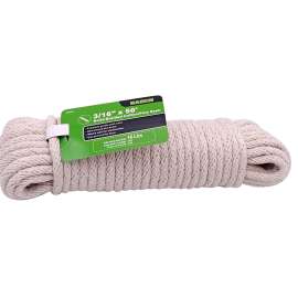 BARON 52603 Clothesline, 3/16 in, 50 ft L, Poly, White