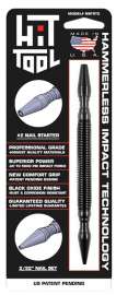 HIT TOOL NSTRT2 Hammerless Nail Starter and Set, 2/32 in Tip, 7 in L, Steel, Black-Oxide