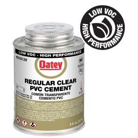 Oatey 31013V Regular-Bodied Fast Set Cement, 8 oz Can, Liquid, Clear
