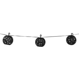 Boston Harbor Solar Dancing Flame Rattan Ball String Light, 8 PC