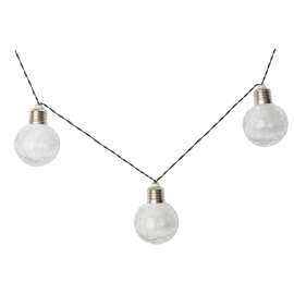 Boston Harbor Solar Crackle Glass Ball String Light, 10PC