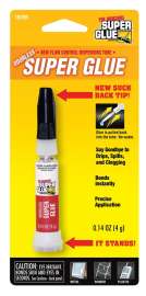 SUPERGLUE CORP 11710093 Super Glue, Liquid, Characteristic, Clear/Transparent, 4 g Tube