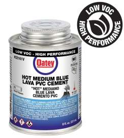 Oatey 32161LV Medium-Bodied Fast Set Cement, 8 oz Can, Liquid, Blue